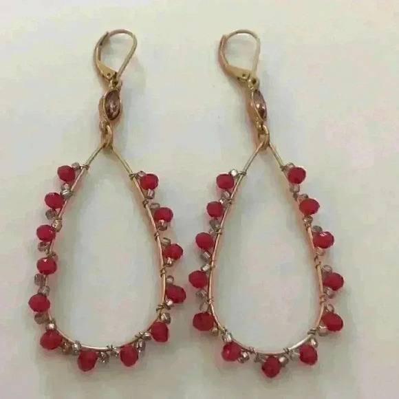 Lonna & Lilly new Gold Tone Open Drop Earrings - Picture 7 of 8